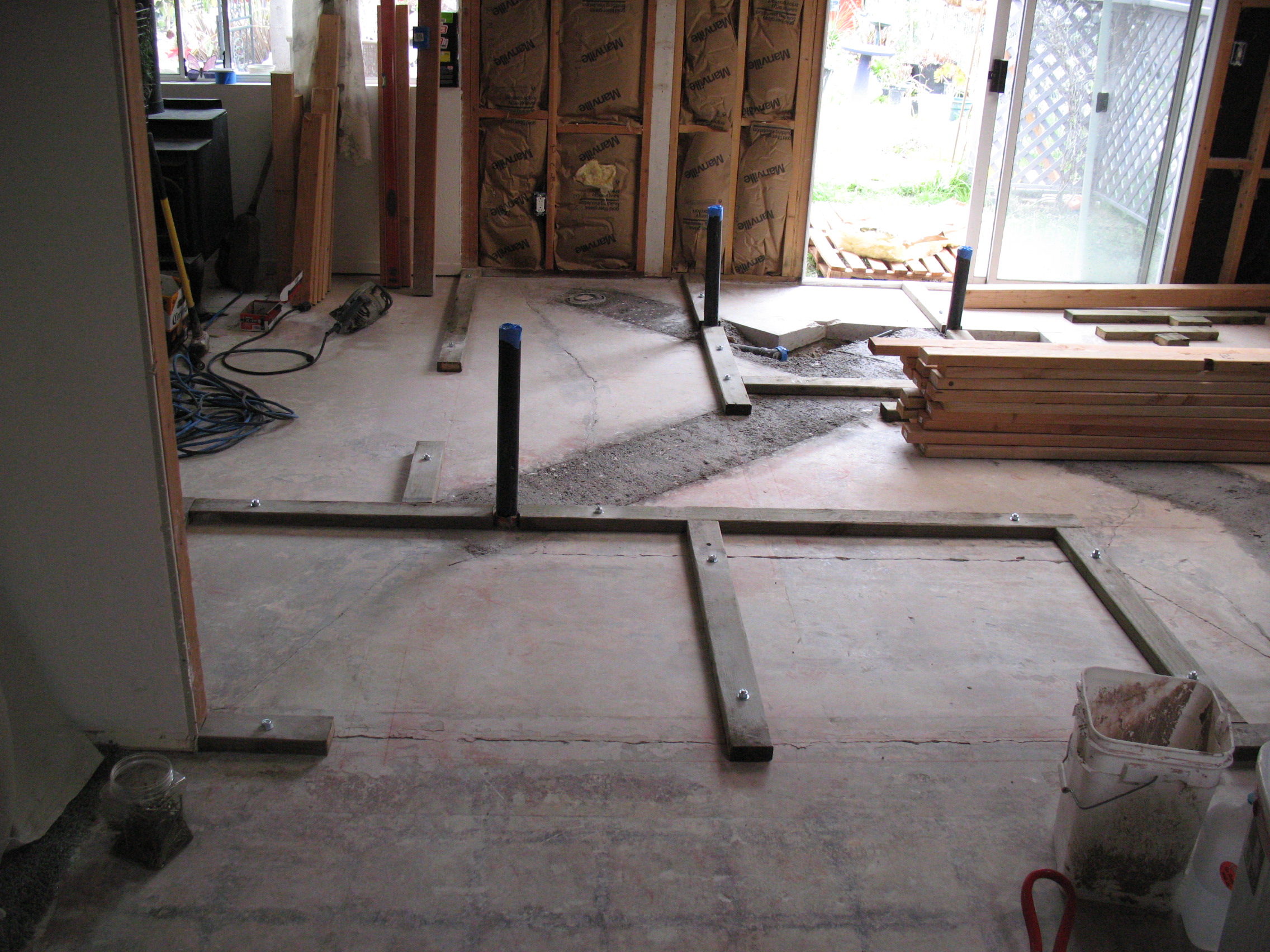 Layout And Bathroom Wall Framing